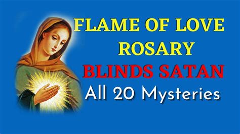 There are twenty mysteries reflected upon in the Rosary, and these are divided. . Flame of love rosary